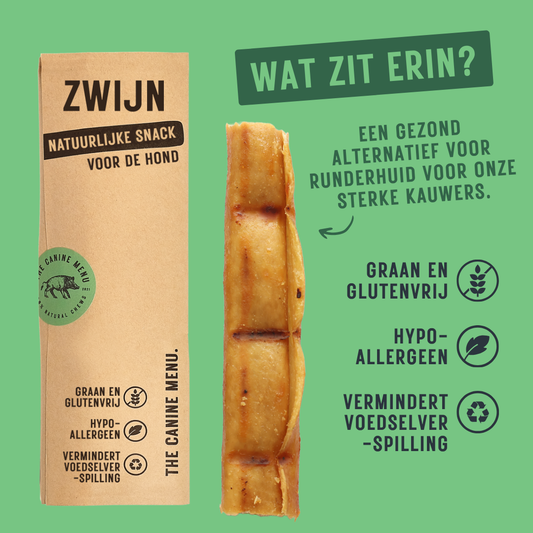 Zwijn kauwsnacks (25 stuks)